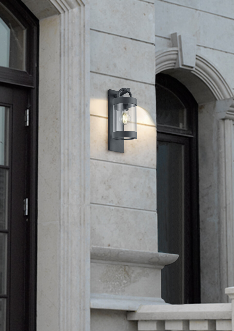 Aplica de perete pentru exterior Sambesi, TRIO, 12.5x33 cm, 28W, 1x E27, aluminiu, antracit - imagine 4